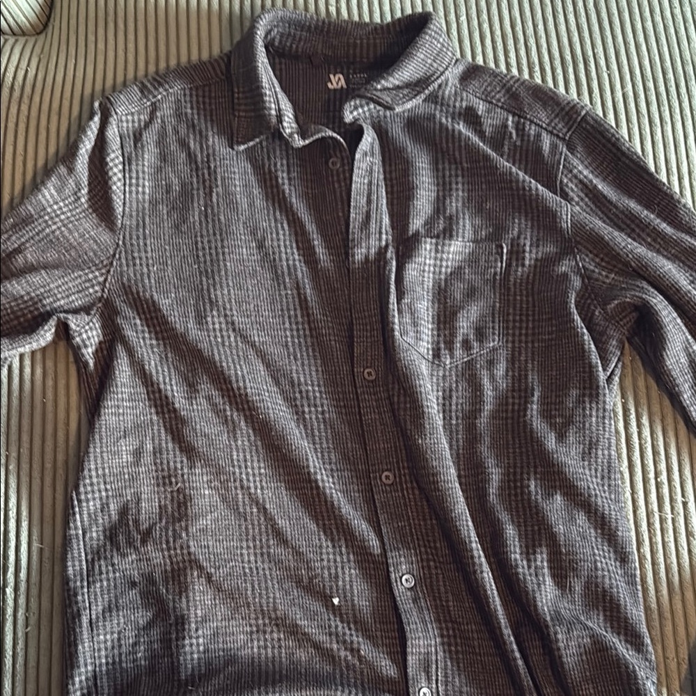 VRST Men's Brown Checkered Shirt